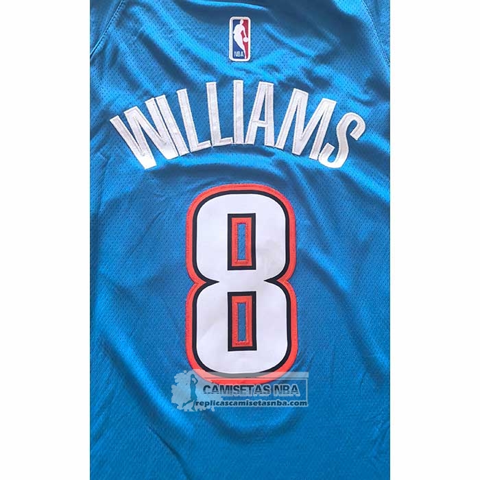 Camiseta Oklahoma City Thunder Jalen Williams NO 8 Icon 2024-25 Azul